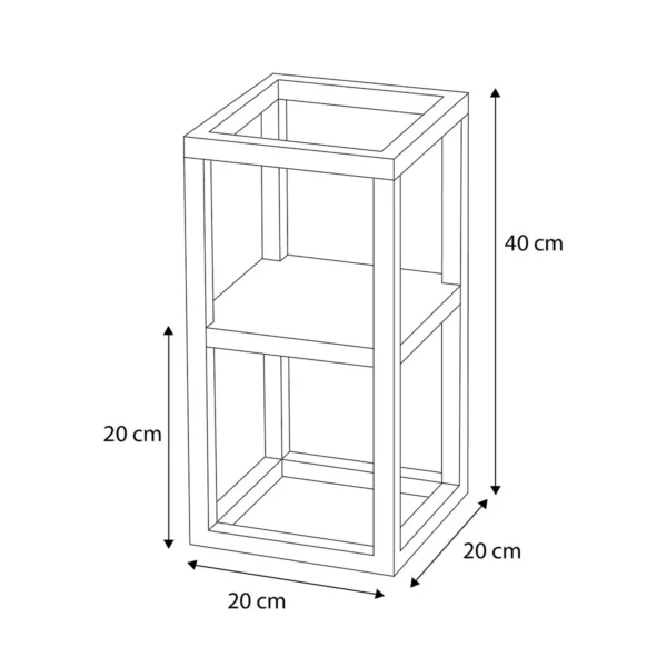 Metalowy stojący kwietnik LOFT KS-01 S Czarny