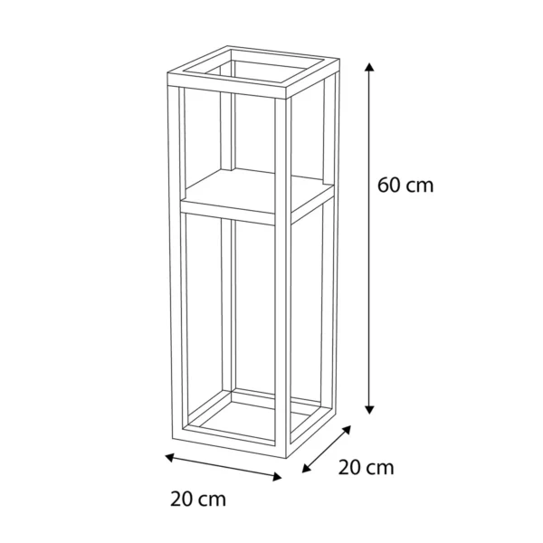 Metalowy stojący kwietnik LOFT KS-02 M Czarny