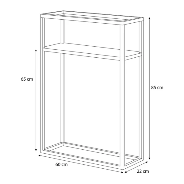 Metalowy stojący kwietnik LOFT KS-05 P Czarny