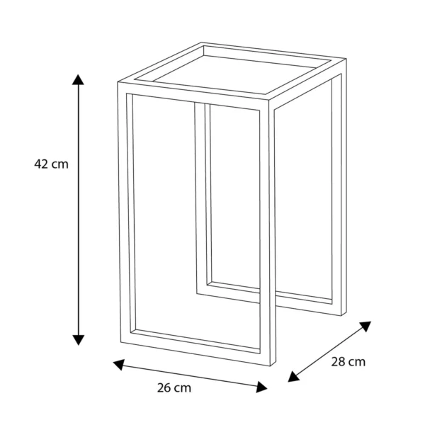 Metalowy stojący kwietnik LOFT KS-06 ECO S Czarny