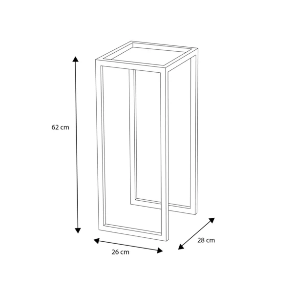 Metalowy stojący kwietnik LOFT KS-07 ECO M Czarny